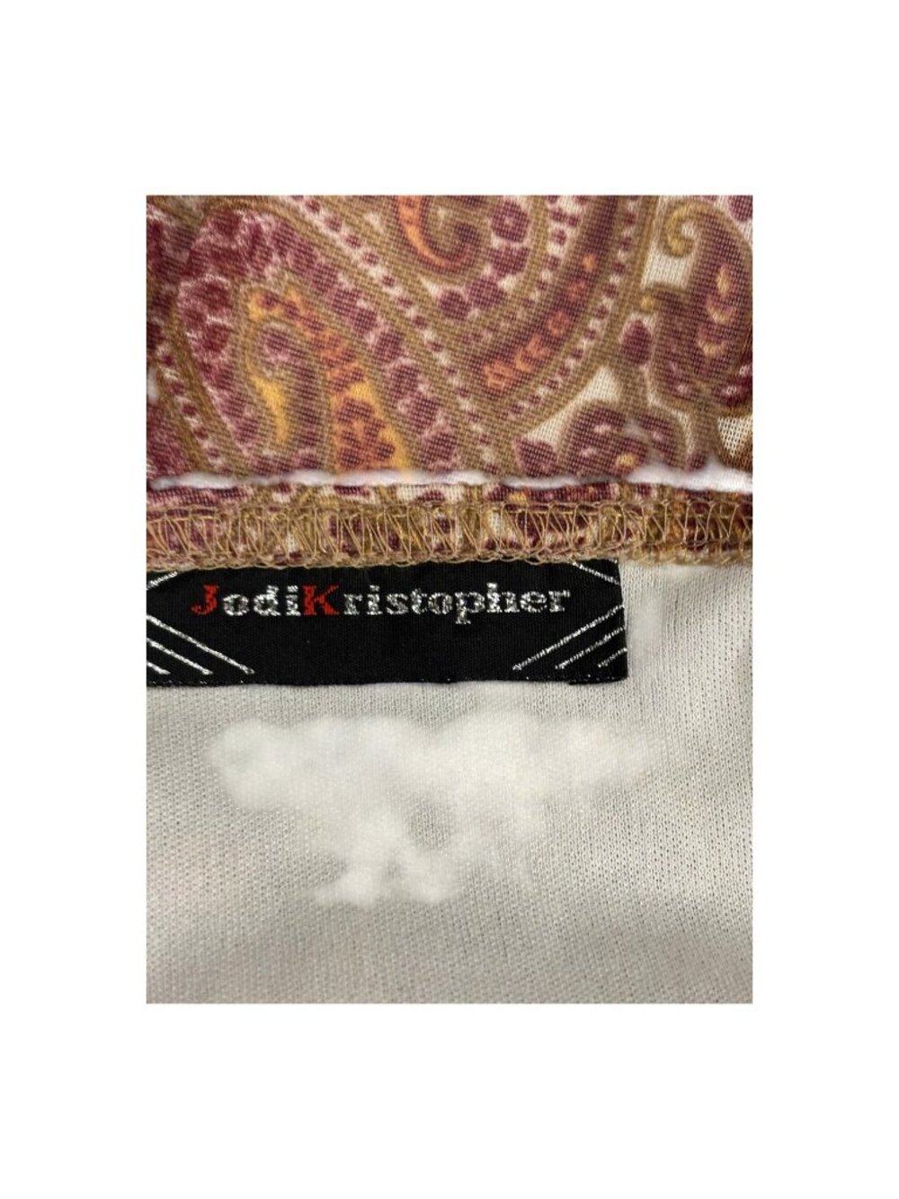 Jodi Kristopher Paisley Halter Mini Dress Womens Small Boho Beaded Y2K - Picture 6 of 8